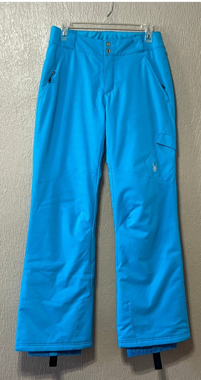 Spyder Snow Pants 6 Women Ski Blue Insulated Windbreaker Softshell Snowboard New
